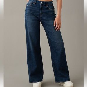 American Eagle AE Curvy Super High-Waisted Baggy Wide-Leg Jean 12 Medium Vintage